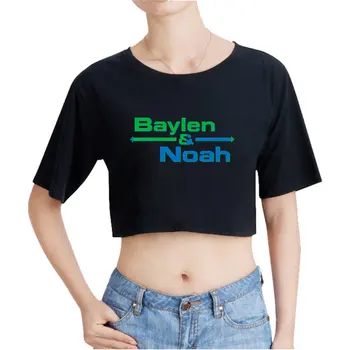 Baylen Levine, торговая марка Baylen & Noah, Укороченный топ, футболка с открытым пупком, топы оверсайз, женская забавная модная футболка